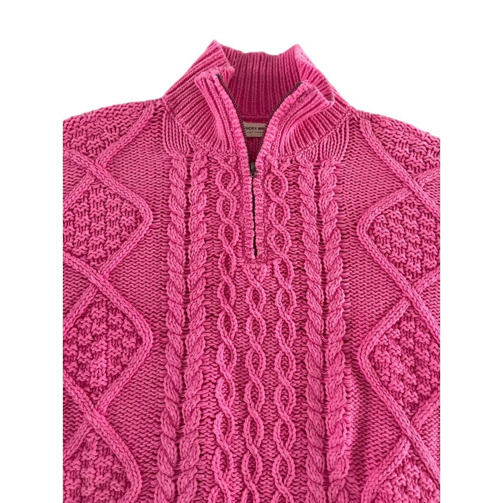 Lucky Brand Pink Cable Knit Sweater - Picture 6 of 15